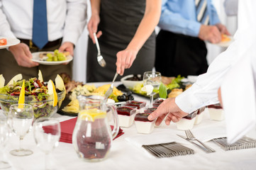 Obraz na płótnie Canvas Business catering food for company celebration