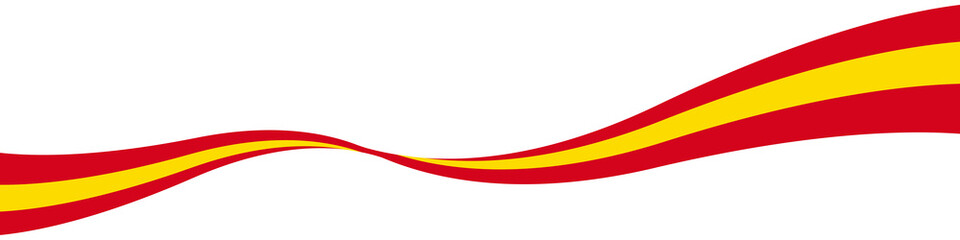 Spanien Nationalfarben Welle Schwunglinie Band mit QxP9 Datei - obrazy, fototapety, plakaty