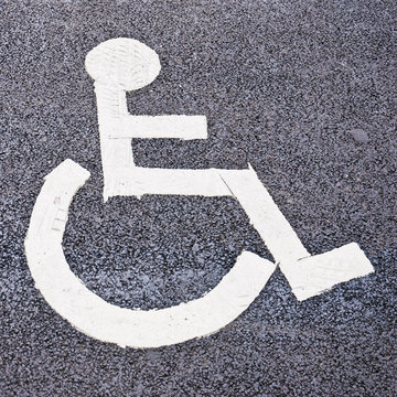 Parking spot for the disabled