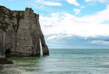 Naklejka premium Etretat on the Upper Normandy coast in the North of France