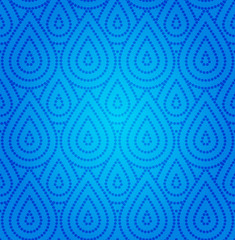 Blue Damask Seamless Pattern