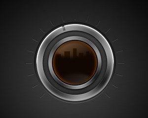 User Interface Einstellknopf orange