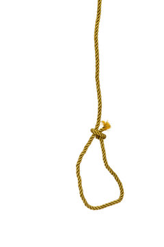 Hangman knot on a gold rope
