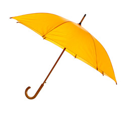 Opened yellow umbrella