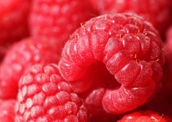 close up of raspberry