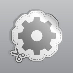 sticker gear icon