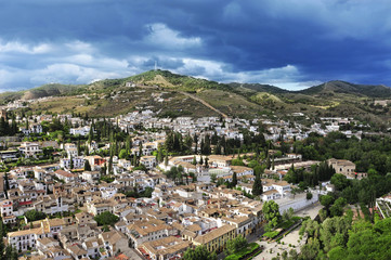 Fototapeta na wymiar Albaicin i dzielnic Sacromonte w Granada, Hiszpania