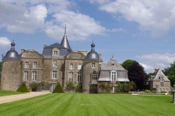 Fototapeta na wymiar Le château de la Bourbansais
