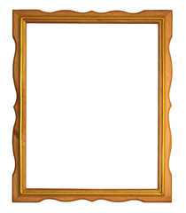 Obraz premium gold picture frame. isolated on white 