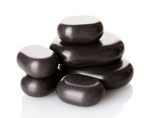 Spa stones isolated on white