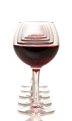 Wineglasses isolated on white