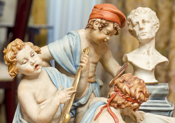 Ceramic statue, ceramics of Capodimonte