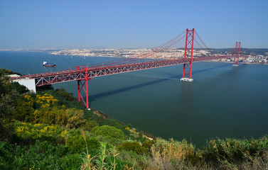 25 de Abril Bridge in Lisbon, Portugal