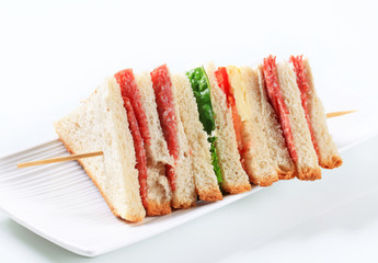 Multi-layered salami sandwich