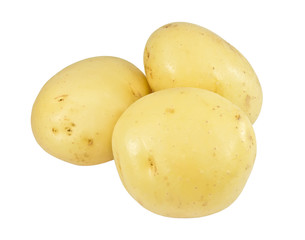 three raw potatoes