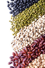 background with different legumes