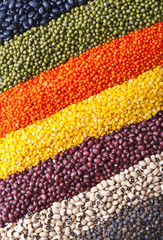 background with different legumes