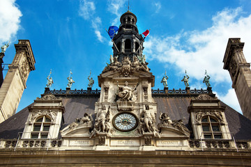 Fototapeta na wymiar Paris, Frankreich. Rathaus Hotel de Ville