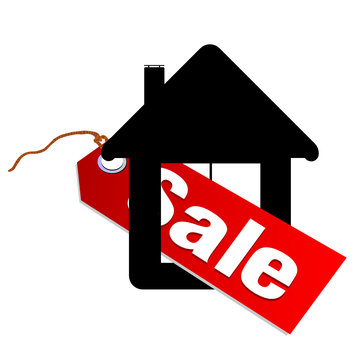 label for sale house vector illustration