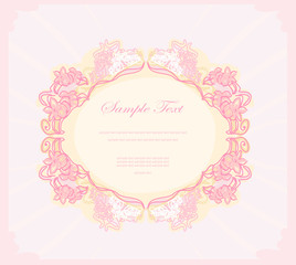 Fototapeta na wymiar romantic flower invitation card