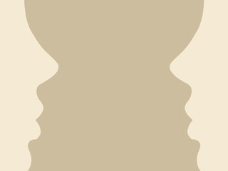 person silhouette on brown background