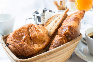 coffee and croissants