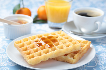 Breakfast with waffles