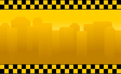 transport background with taxi sign and office building © mallinka1