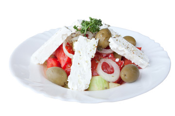 Greek salad isolated