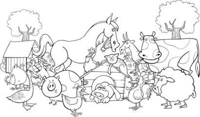 farm animals for coloring