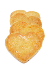 heart-shaped shortbread biscuits