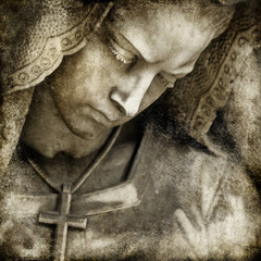 beautiful dark sculptures - Staglieno cemetery, Genoa,Italy.