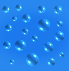 air bubbles blue abstract background