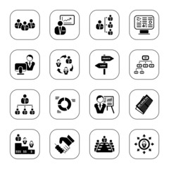 Management icons - BW series
