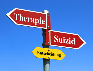 Obraz premium Suizid oder Therapie?