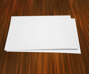 Piece of Paper on Table