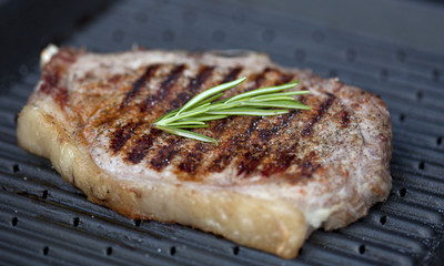 Beef staek on the grill