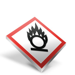 GHS Flamme über Kreis