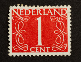 THE NETHERLANDS - CIRCA 1950: Stamp printed in the Netherlands
