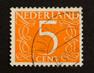 THE NETHERLANDS - CIRCA 1950: Stamp printed in the Netherlands