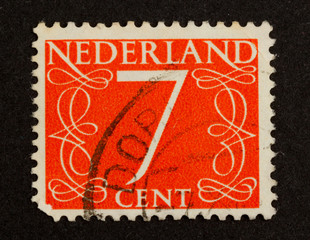 THE NETHERLANDS - CIRCA 1950: Stamp printed in the Netherlands