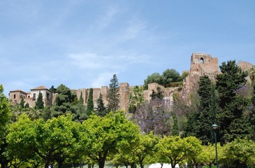 Fototapeta na wymiar Alcazaba de Málaga