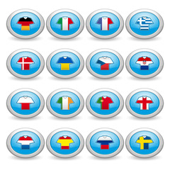 Teilnehmer Buttons blau