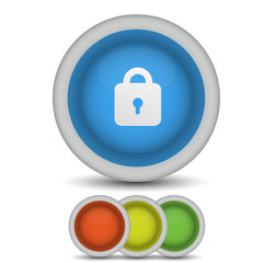 Vector lock icon on white. Eps10