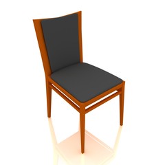 3d wooden chair