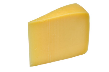 piece of cheese isolated on white