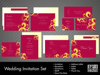A complete wedding Invitation kit .