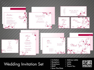 A complete wedding Invitation kit