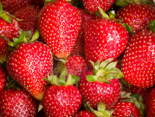 Red fresh strawberry background