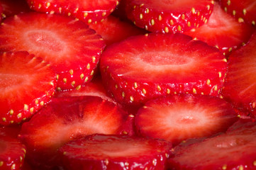 Red fresh strawberry background